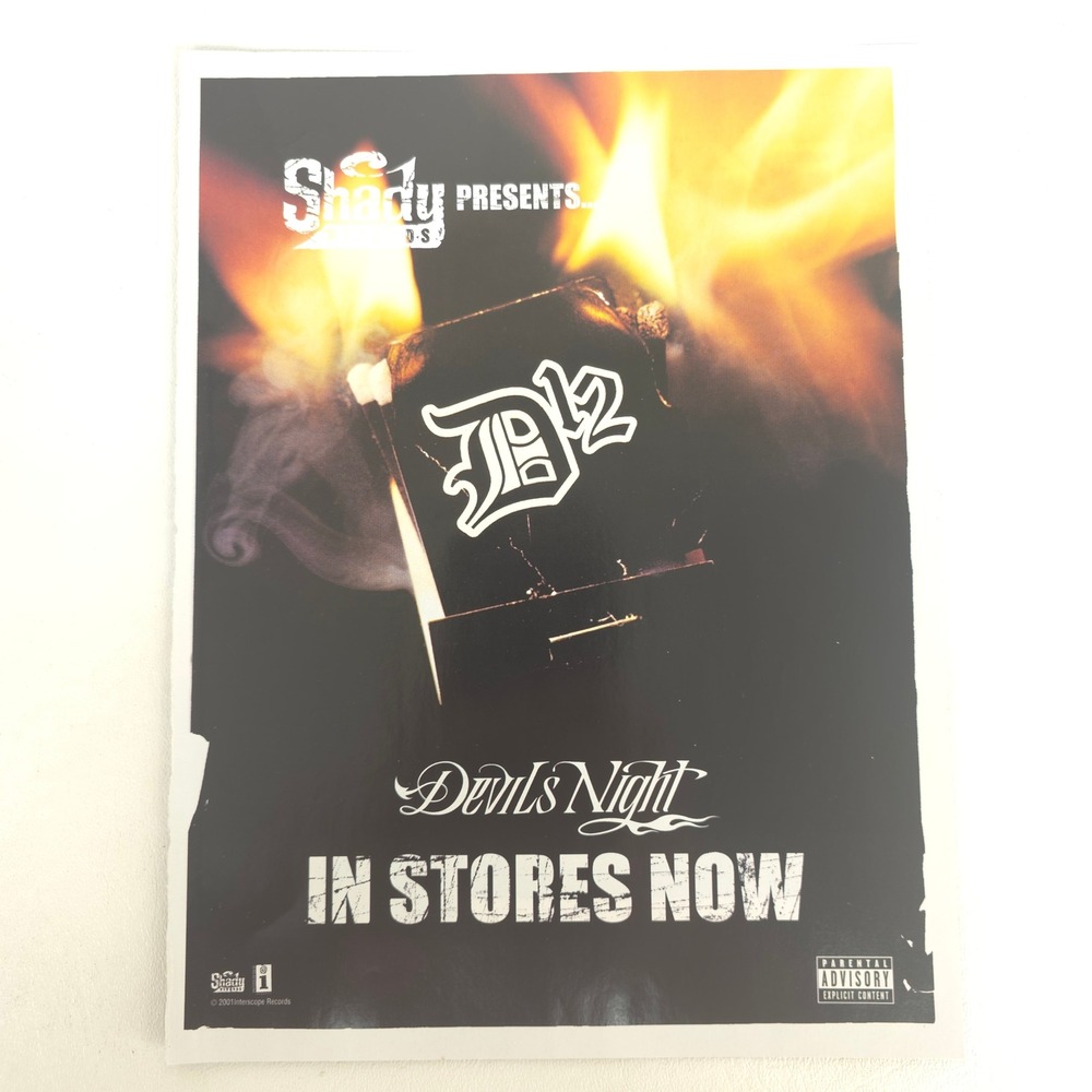 D12 Devil's Night Vintage Print Ad 2002 Maxim Eminem Shady Records Hip Hop Y2K